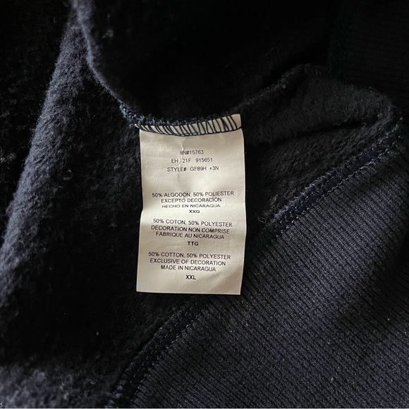 Champion Mens Pullover Hoodie Navy Blue Size 2XL - Picture 8 of 9